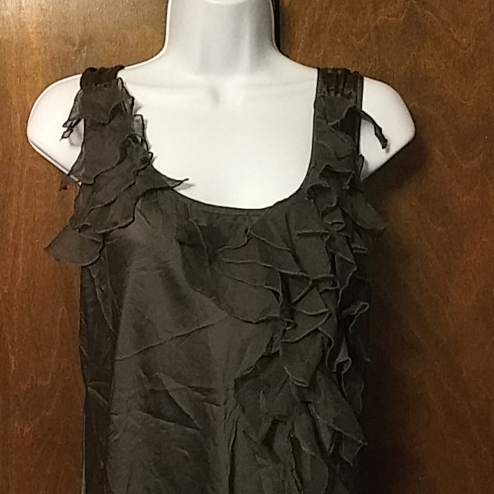 SPENCE GREY RUFFLE TANK - NWT - Picture 6 of 8